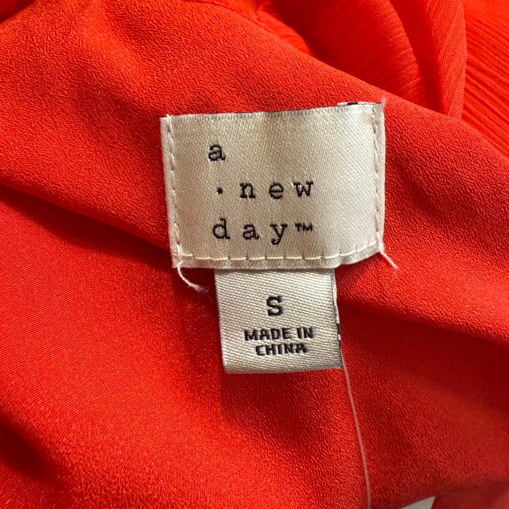 A New Day Women's Red Long Ruffled Slip Dress - Picture 10 of 12
